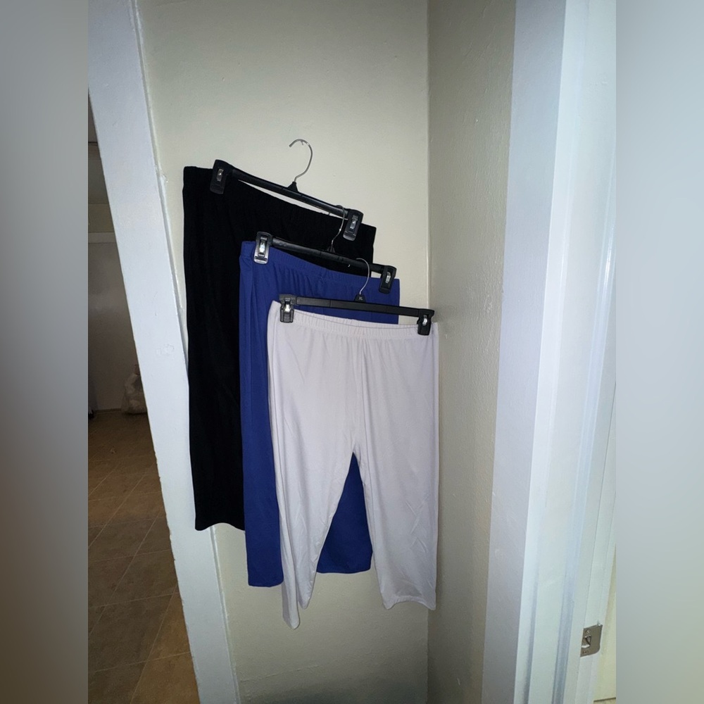 Women's Capris in Black, Blue, and White